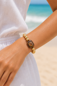 Tiger Eye Gemstone Beaded Bracelet