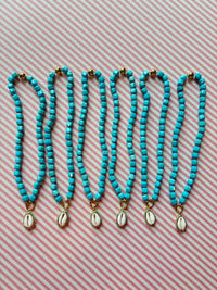 Turquoise Cowrie Shell Necklace