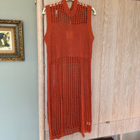 Sleeveless Knit Cover Up in Burnt Orange