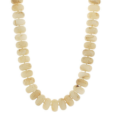 Chunky Rondelle Bead Necklace in Natural