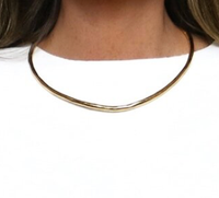Flexible Choker / Necklace - Stainless Steel14K Gold