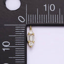 16K Gold Filled Double Baguette Charm