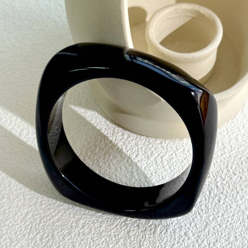 Multicolor Irregular Square Acrylic Bracelets