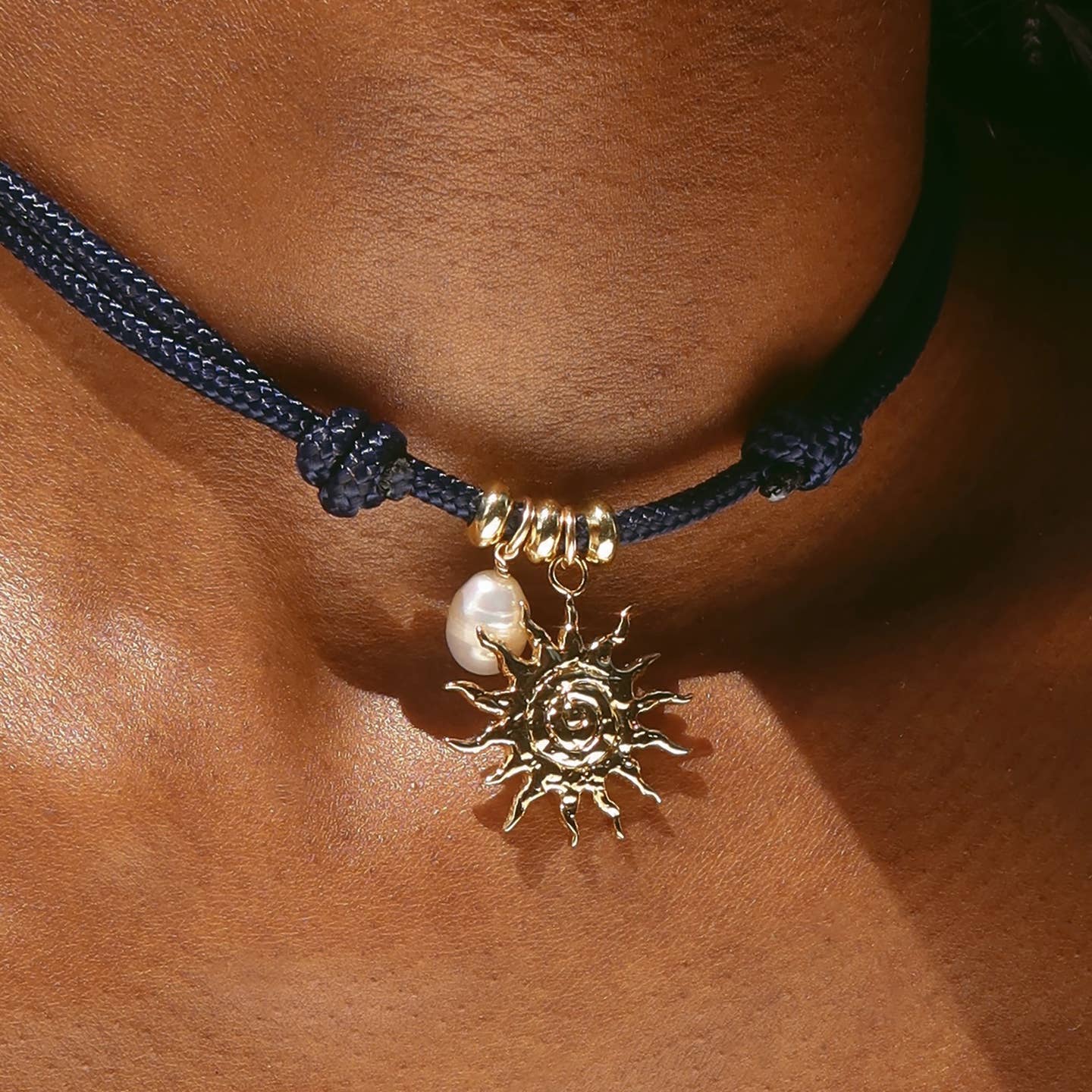 Tommy Cord Necklace in Navy