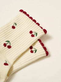 Little Cherry Petal Pilates Socks