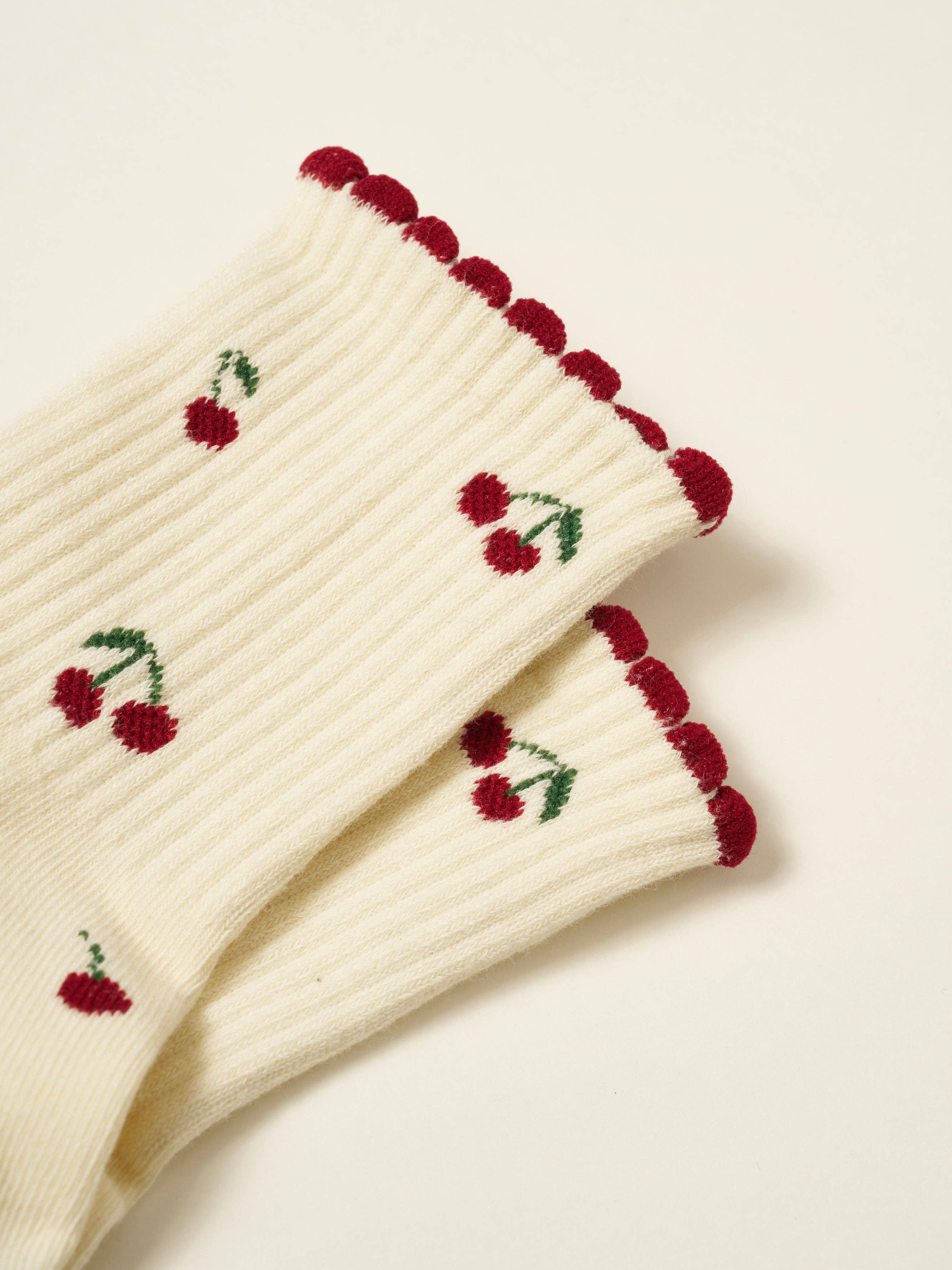 Little Cherry Petal Pilates Socks