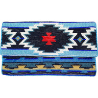 IRIS GEOMETRIC CRYSTAL BEADED CLUTCH