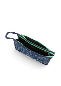Bandana Print Pouch - Navy