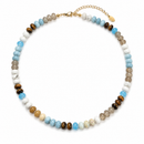 Color Garden Beaded Necklace – Natural Stone Beads Mix