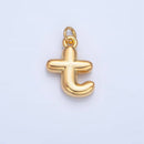 24K Gold Filled 17mm Initial Letter Chubby Balloon Charm