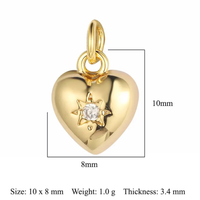 Heart Sunburst Charm