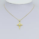 North Star Opal Center Charm Pendant- White