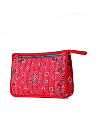 Bandana Print Pouch - Red