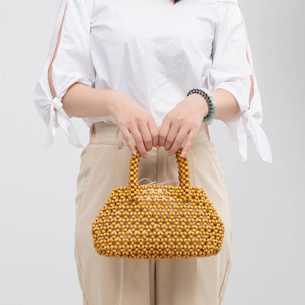 Handmade Wooden Bead Handbag