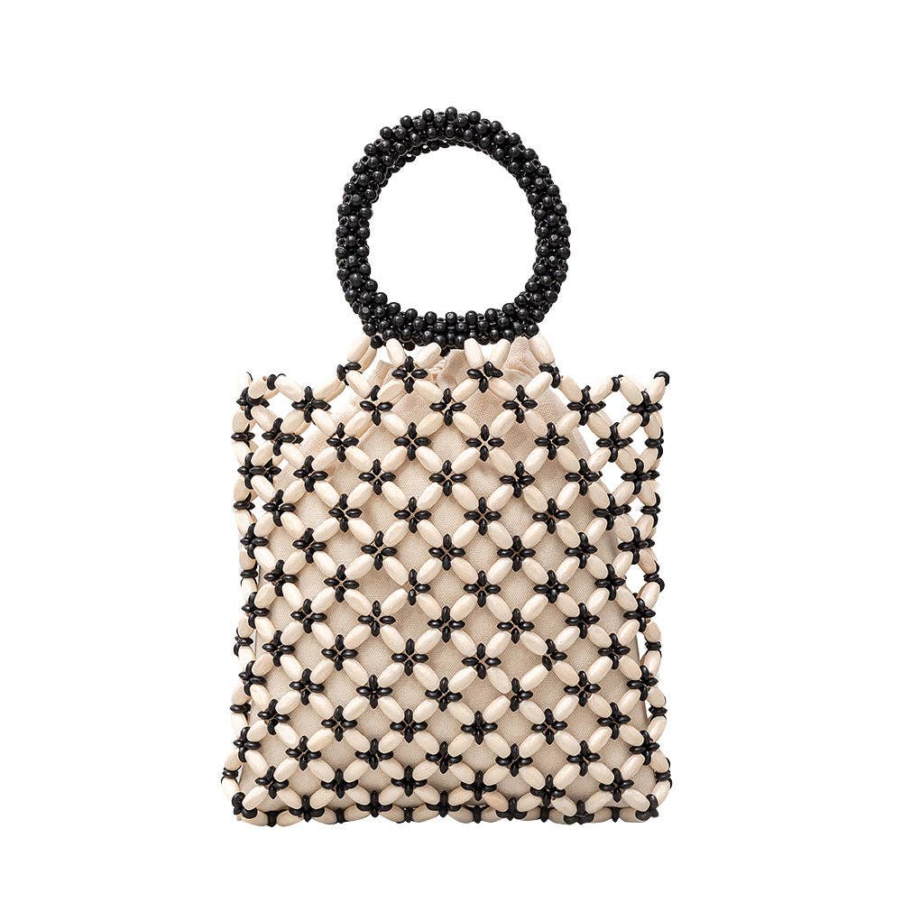 Wooden Bead Contrast Color Handbags DPFB0702