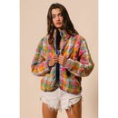 Stained Glass Plaid Quilted Jacket