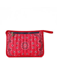 Bandana Print Pouch - Red