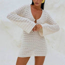 Solid Color Swimsuit Coverup Bodycon Dress