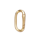 24K Gold Filled 21mm Edged Paperclip Oblong Push Spring Gate