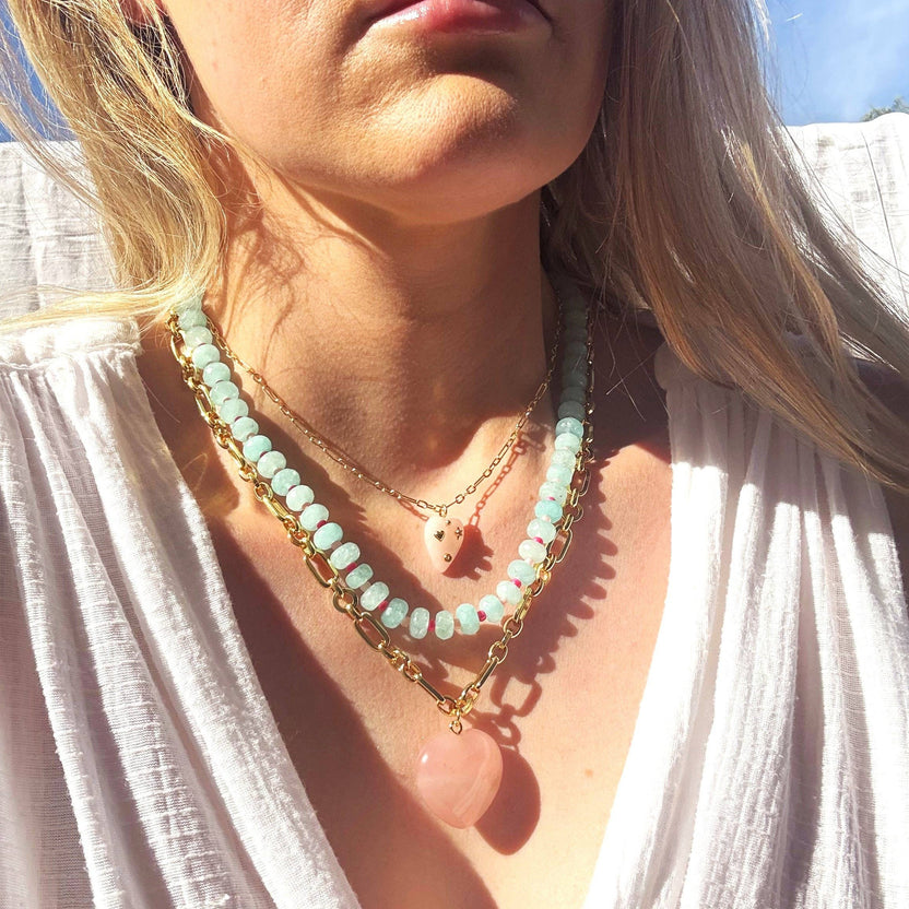 Islands Stone Candy Beaded Necklace (In stock week of March 9th)