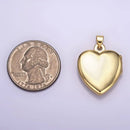 24K Gold Filled Minimalist Heart Locket Pendant