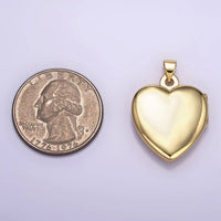 24K Gold Filled Minimalist Heart Locket Pendant