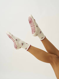 Little Cherry Petal Pilates Socks