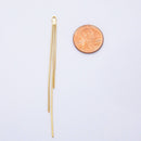 18K Gold Filled 78mm Minimalist Triple Cocoon Snake Chain Tassel