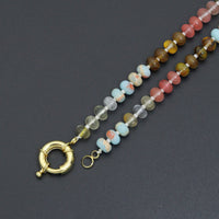Mixed Gemstone Charm Necklace