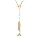 Fish Charm Drop Y Necklace