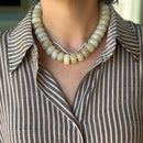 Chunky Rondelle Bead Necklace in Natural
