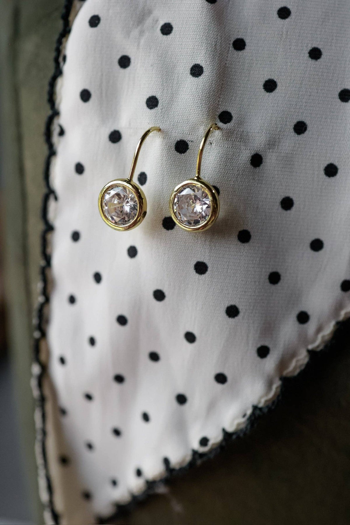 Everglow Gold Crystal Drop Earrings