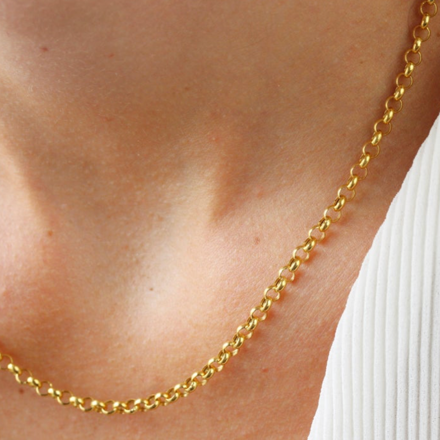 Jana- Rolo Chain Necklace Waterproof 18K gold PVD