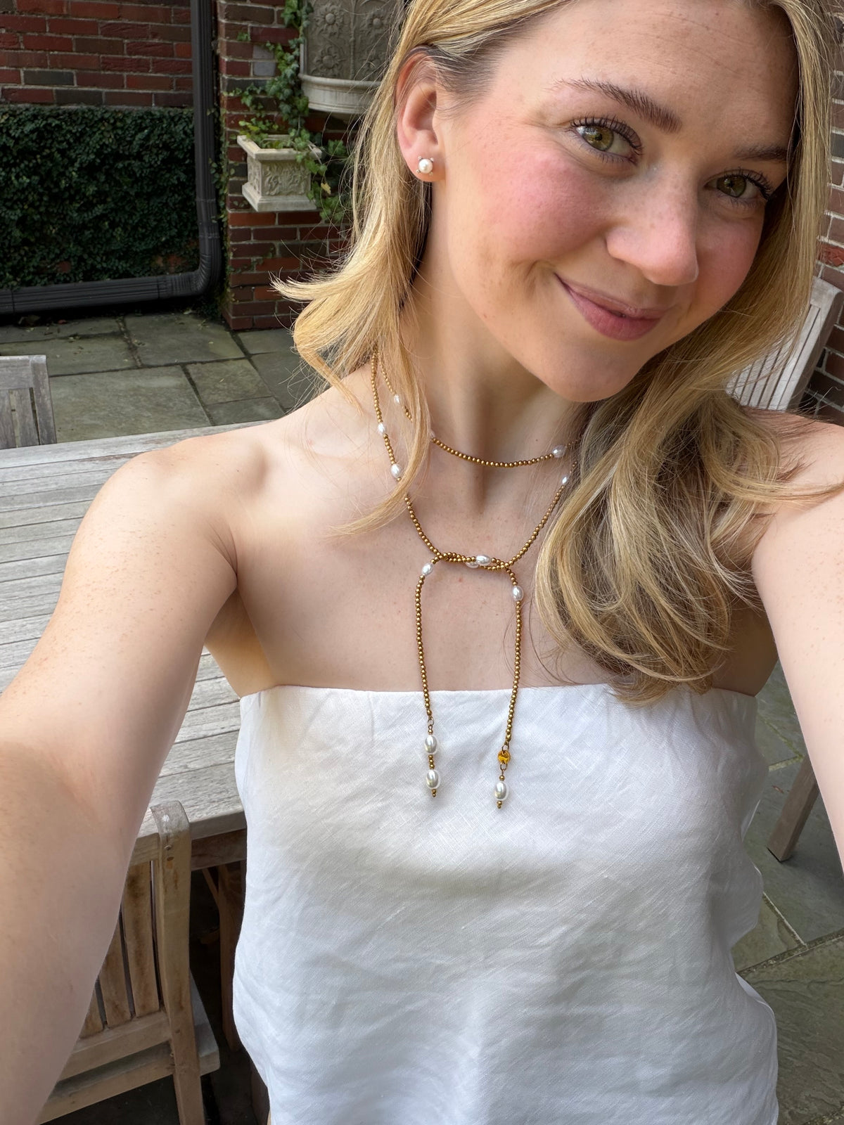 Tenley Pearl Wrap Necklace
