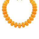 Rondelle Bead Necklace in Orange