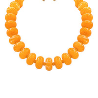 Rondelle Bead Necklace in Orange