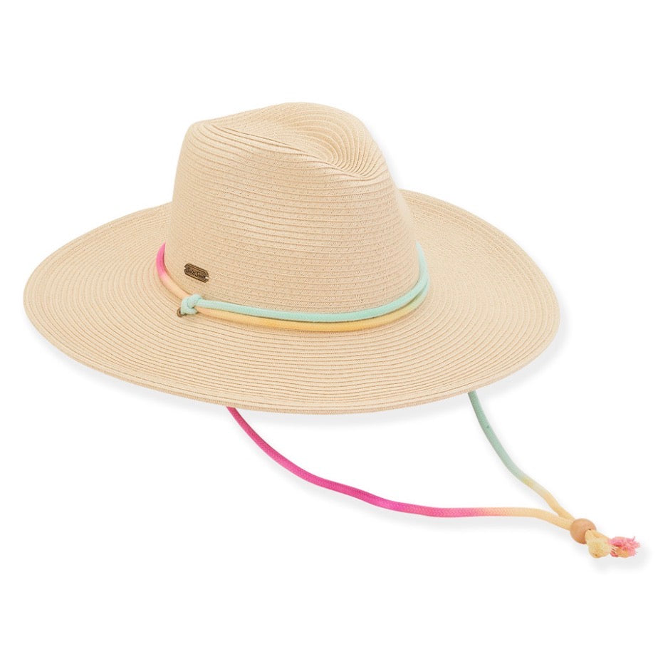 Sun’N’Sand Paperbraid Safari Hat with Colorful Cord