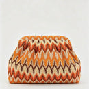 Multicolor Striped Pattern Cloud Clutch Bag