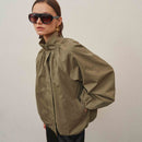 High Neck Gathered Jacket