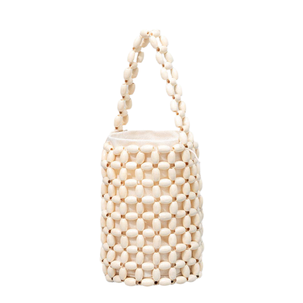 Wooden Bead Bucket Handmade Bags DPFB0613