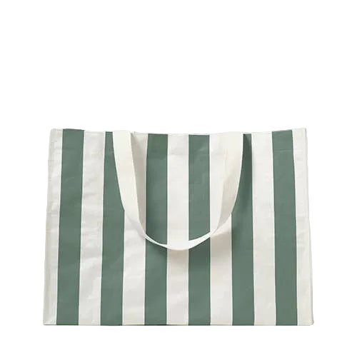 Carryall Beach Bag The Vacay Olive Stripe