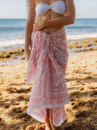 The Guava Sarong - Peach Petal