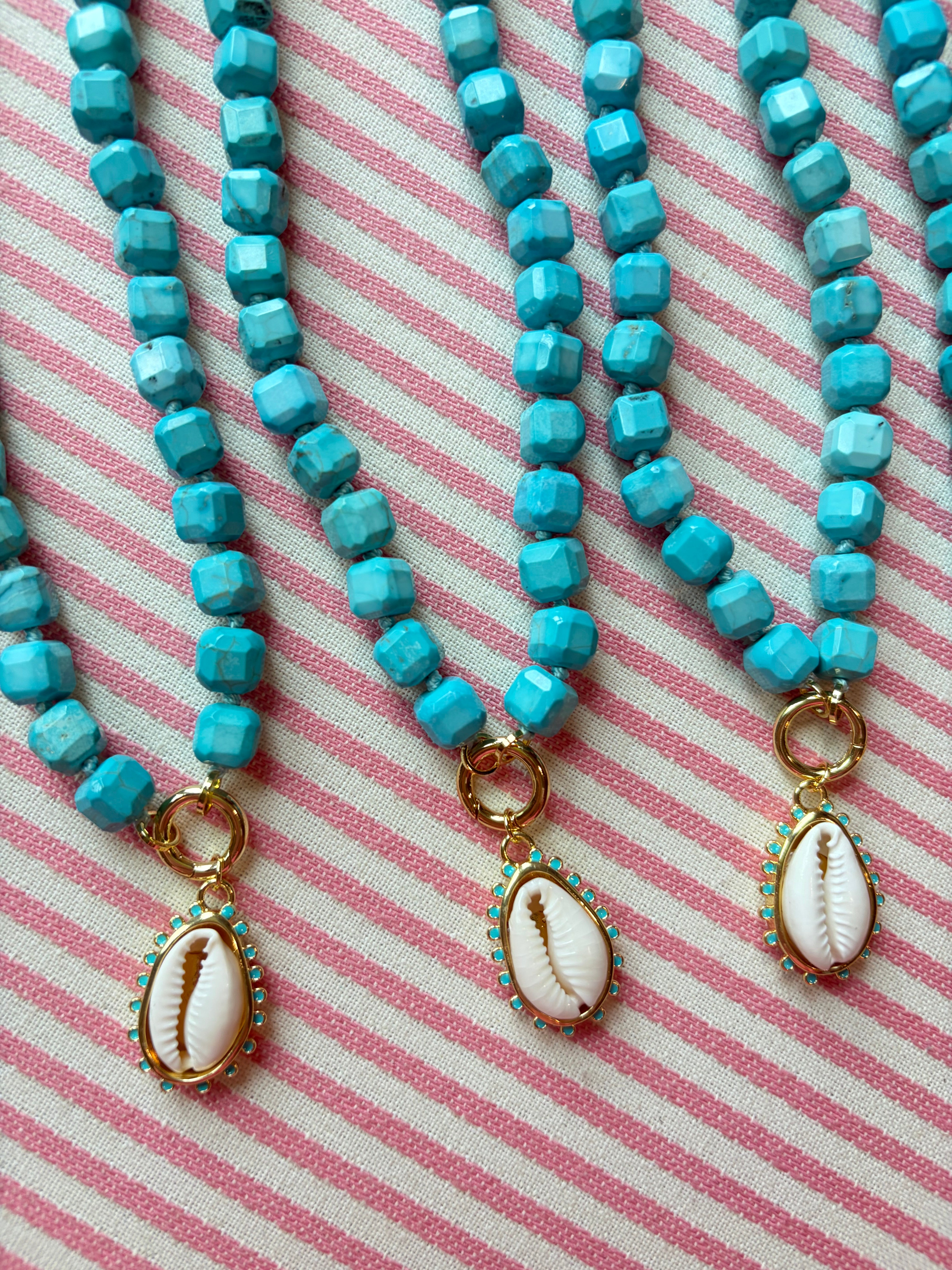 Turquoise Cowrie Shell Necklace