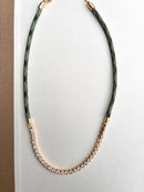 Army Paracord & CZ Tennis Necklace