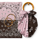 MARU Scarf Bag – Rose & Chocolate Brown