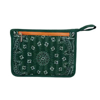 Bandana Print Pouch- Green
