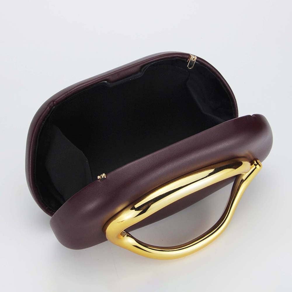 Black Clutch with Gold Hardware