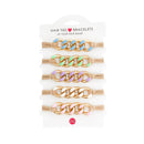 5pc Enamel Hair Tie in Pastel - Bracelet Set
