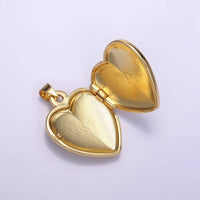 24K Gold Filled Minimalist Heart Locket Pendant