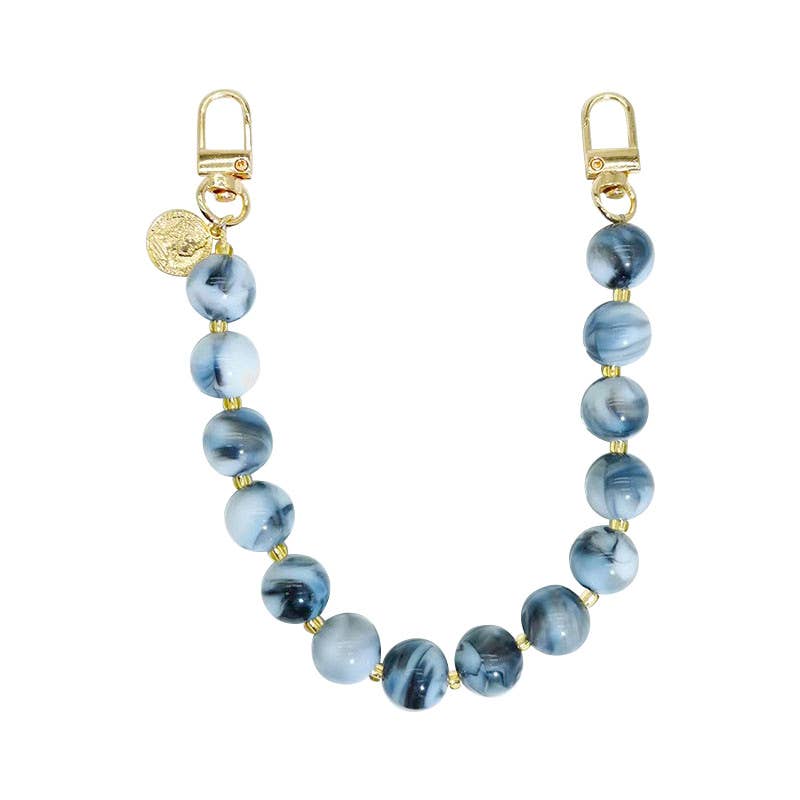 Sophia Phone/ Bag Chain - Blue White Mix